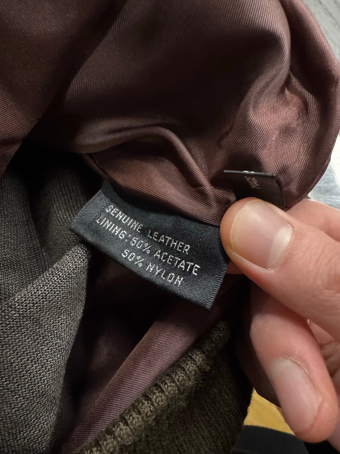 90s USA VINTAGE 레더 블루종 봄버자켓 다크브라운 상품이미지6