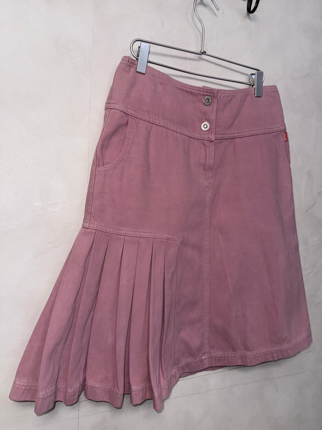 Oilily indi pink unbalance pleats skirt 상품이미지2