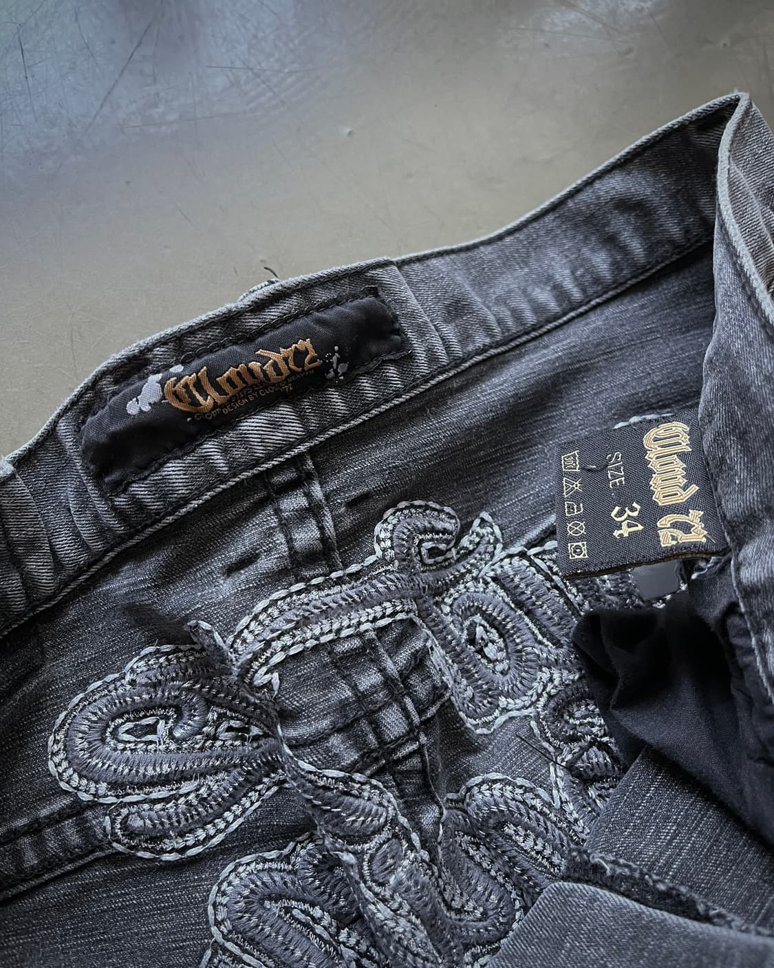 2000s Cloud 72 Skull Studed Denim Pants 상품이미지7