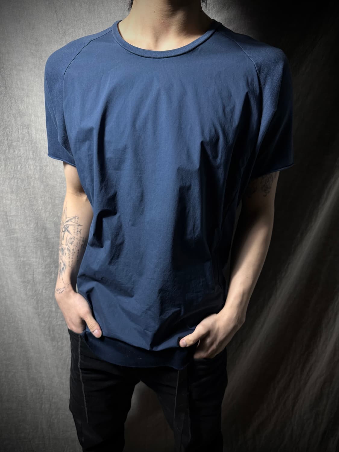 wjk Raglan Raw-cut Layered T-shirt  상품이미지1