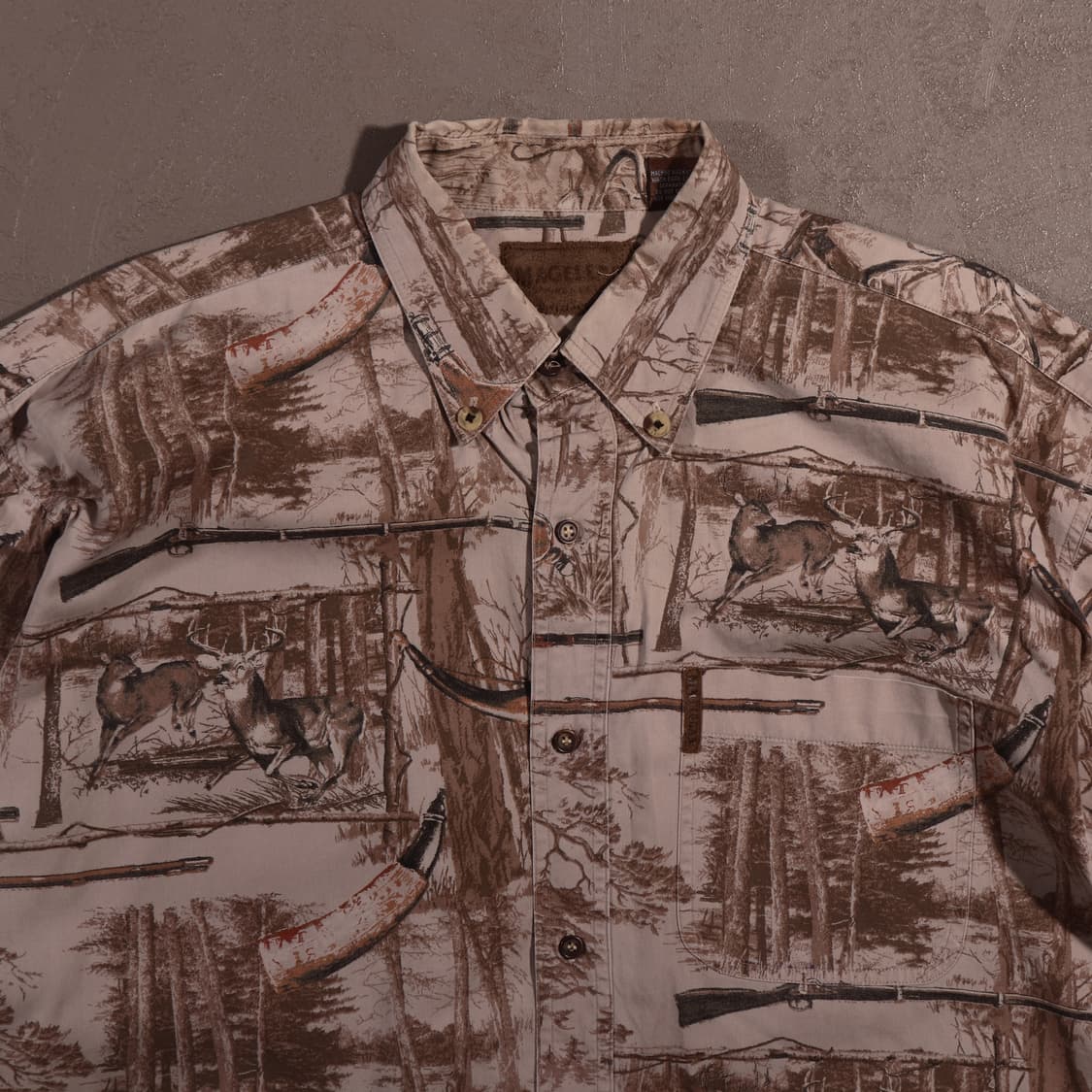 빈티지 USA 패턴 헌팅셔츠 상품이미지2