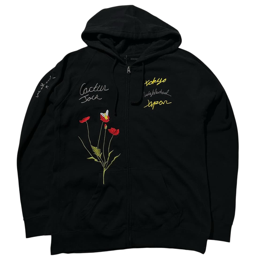 네이버후드 x 트래비스 스캇 캑터스 잭 후드집업 블랙 상품이미지2