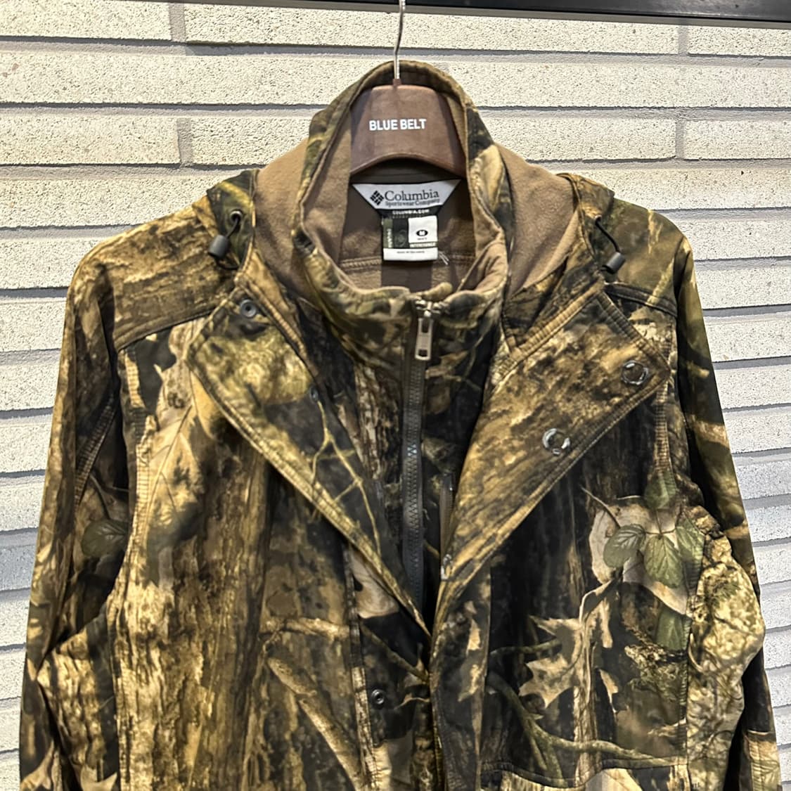 컬럼비아 리얼트리 후드 필드 자켓 기모안감 밑단 스트링 디테일 카키 상품이미지4