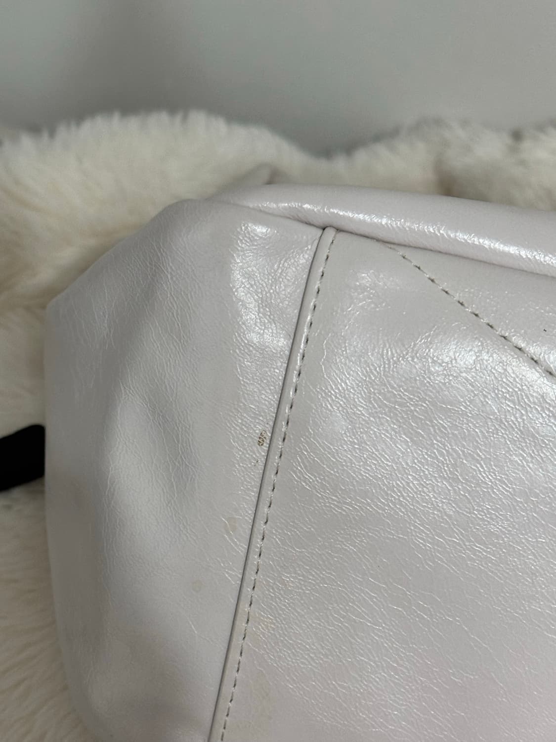 노이에 레더 보스턴백 아이보리 상품이미지6