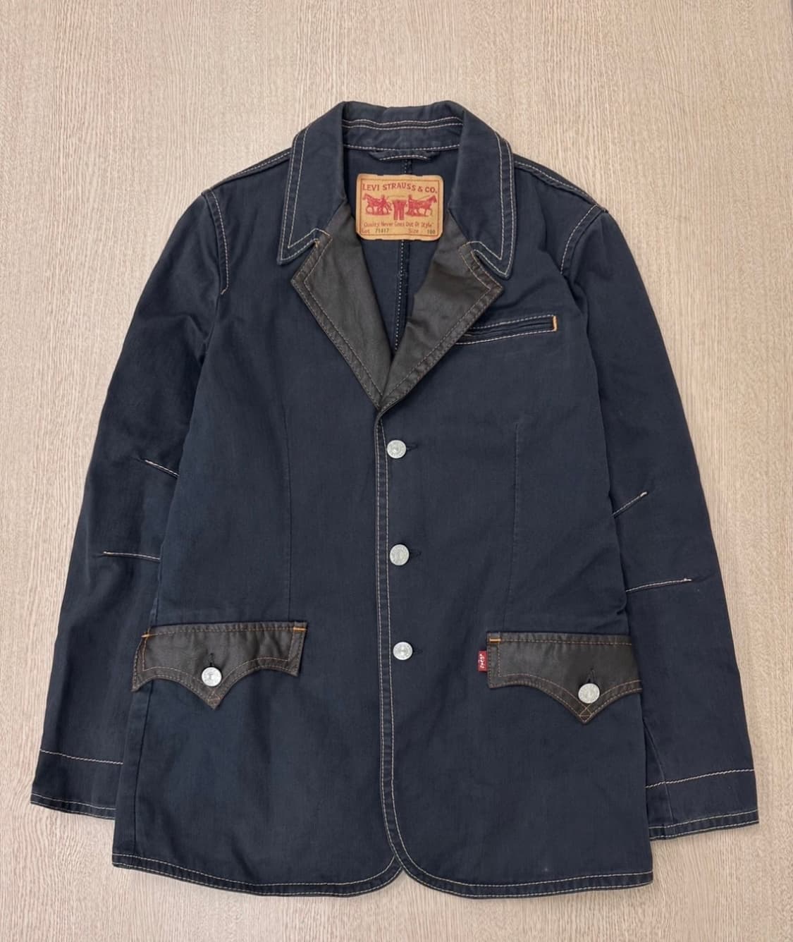 00년대 리바이스 자켓 네이비 상품이미지1