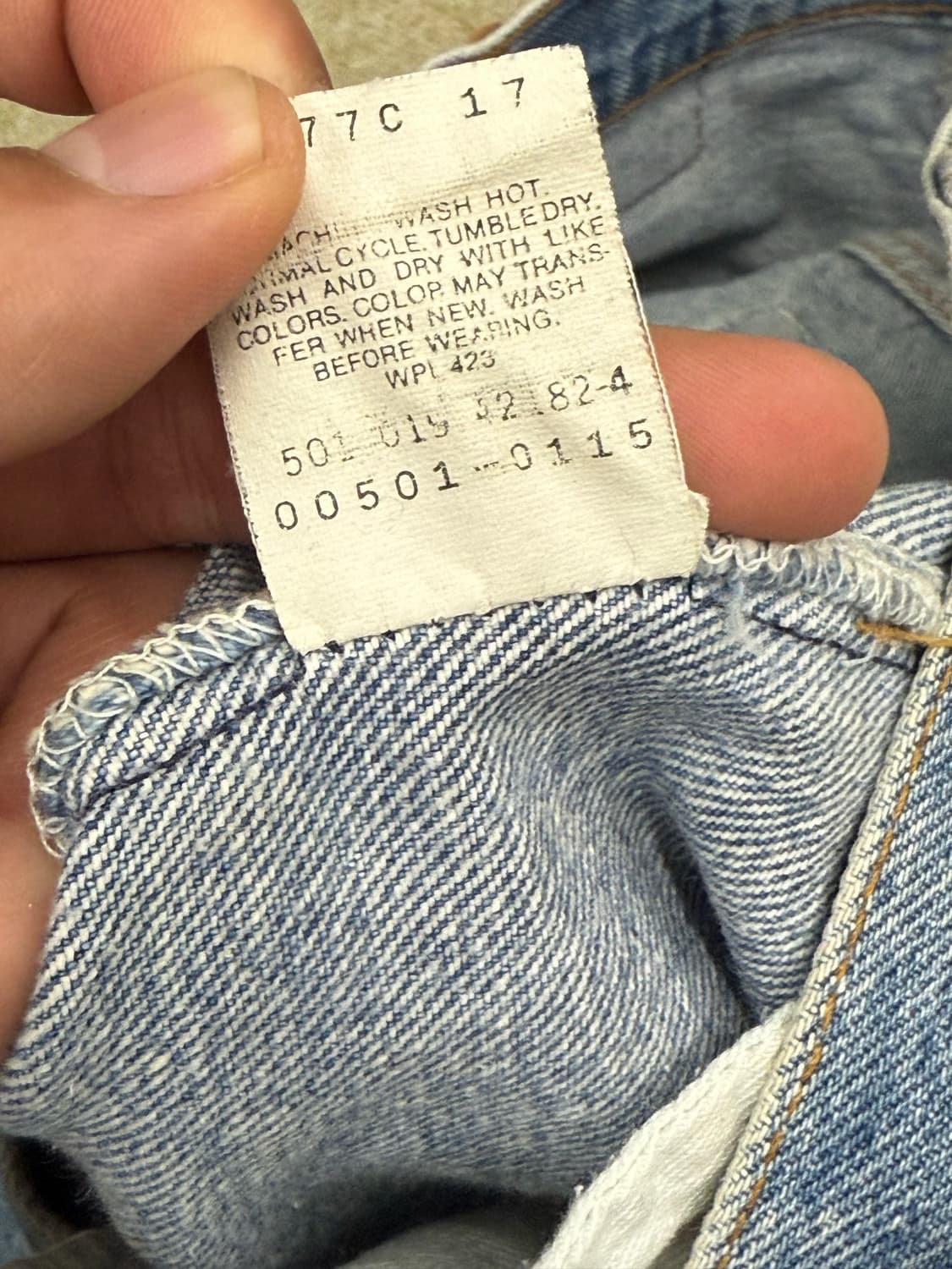 USA 리바이스 501 테이퍼드 핏 데님 팬츠 (32) 상품이미지7