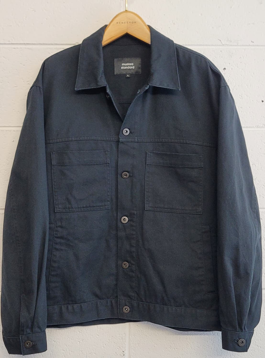무신사스탠다드 릴렉스드 코튼 트러커자켓(블랙데님자켓) 판매 상품이미지2