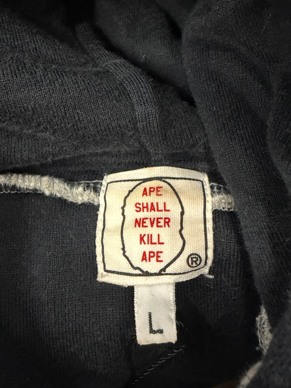 베이프 스펠아웃 BAPE 그레이 후드티 상품이미지7