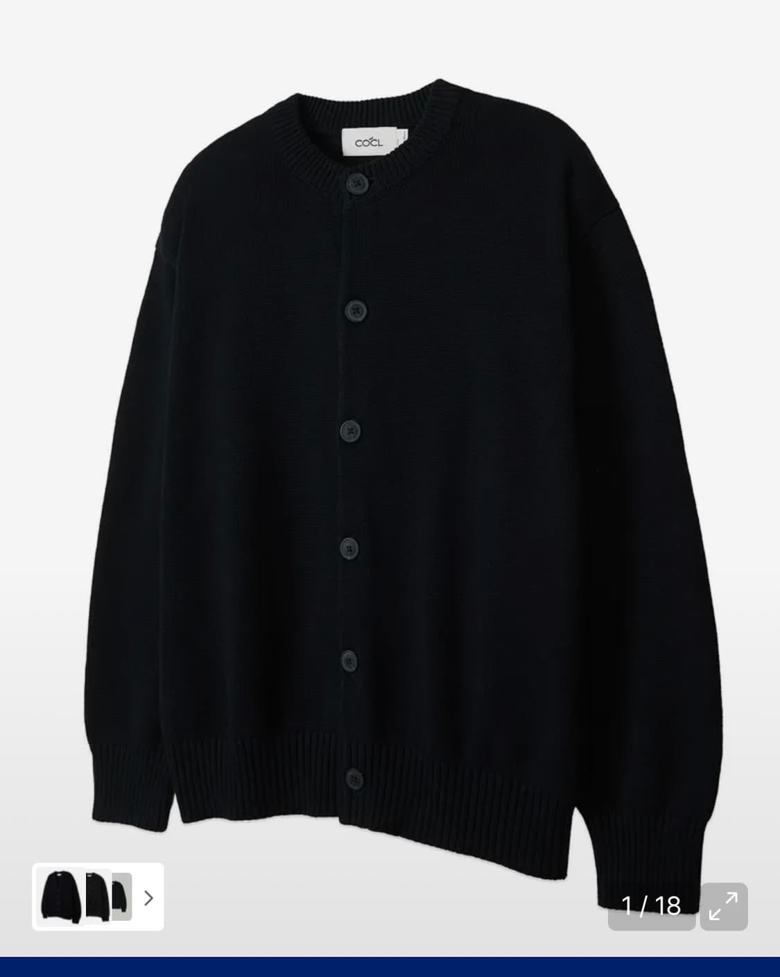 커스텀어클락 가디건 블랙  상품이미지1