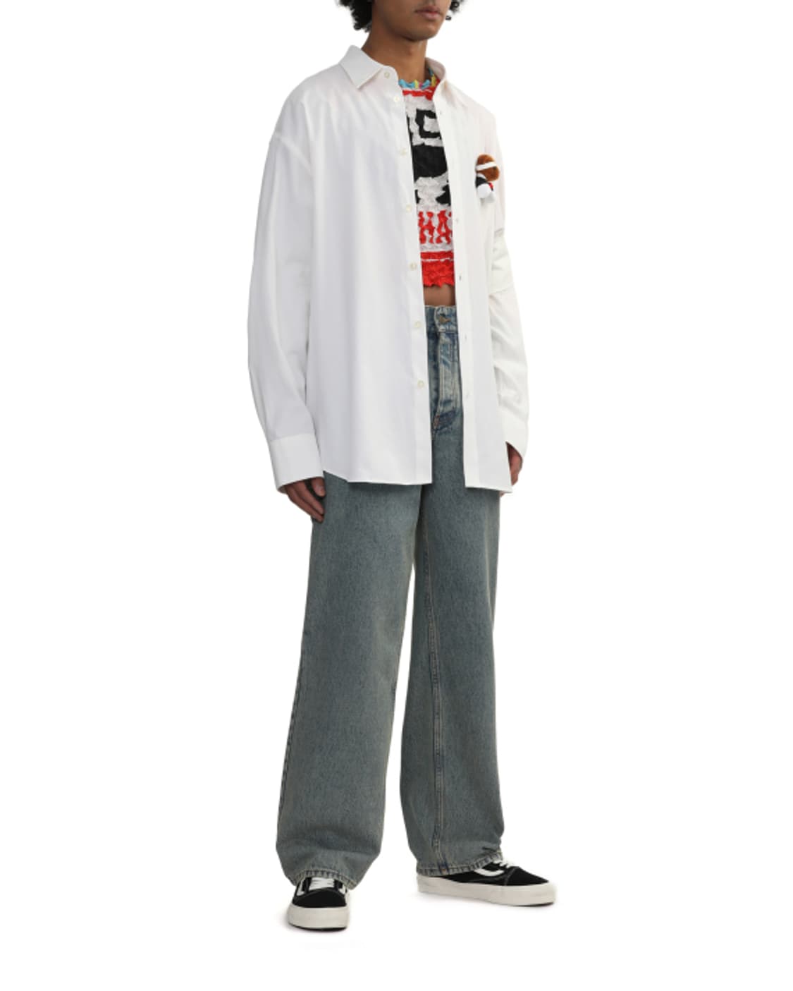 새상품 더블렛 테디베어 드레스 셔츠 L 상품이미지5