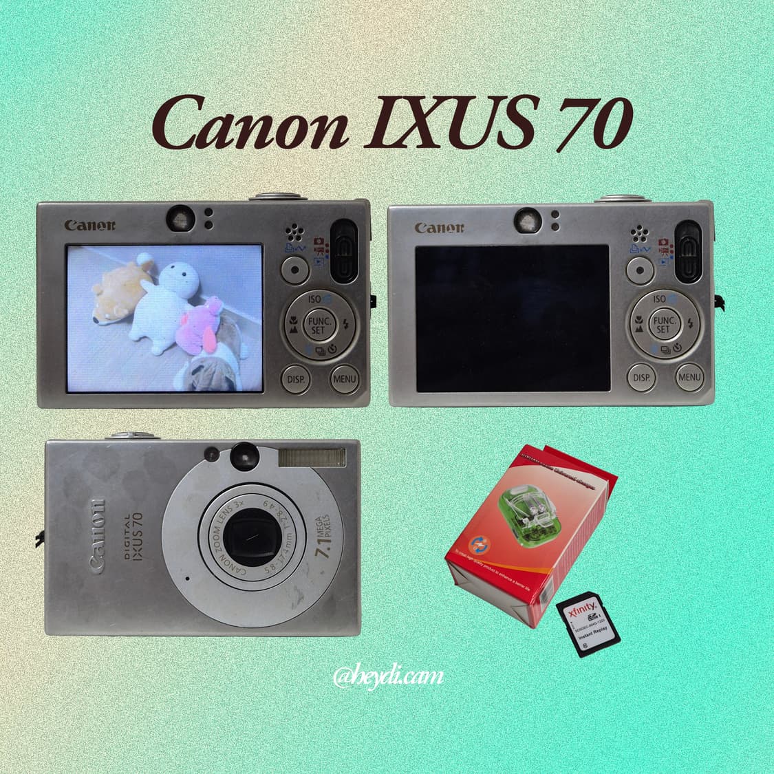 (강민경 아이브 리즈 은채) 캐논 ixus70실버 (SD1000, IXY 상품이미지2