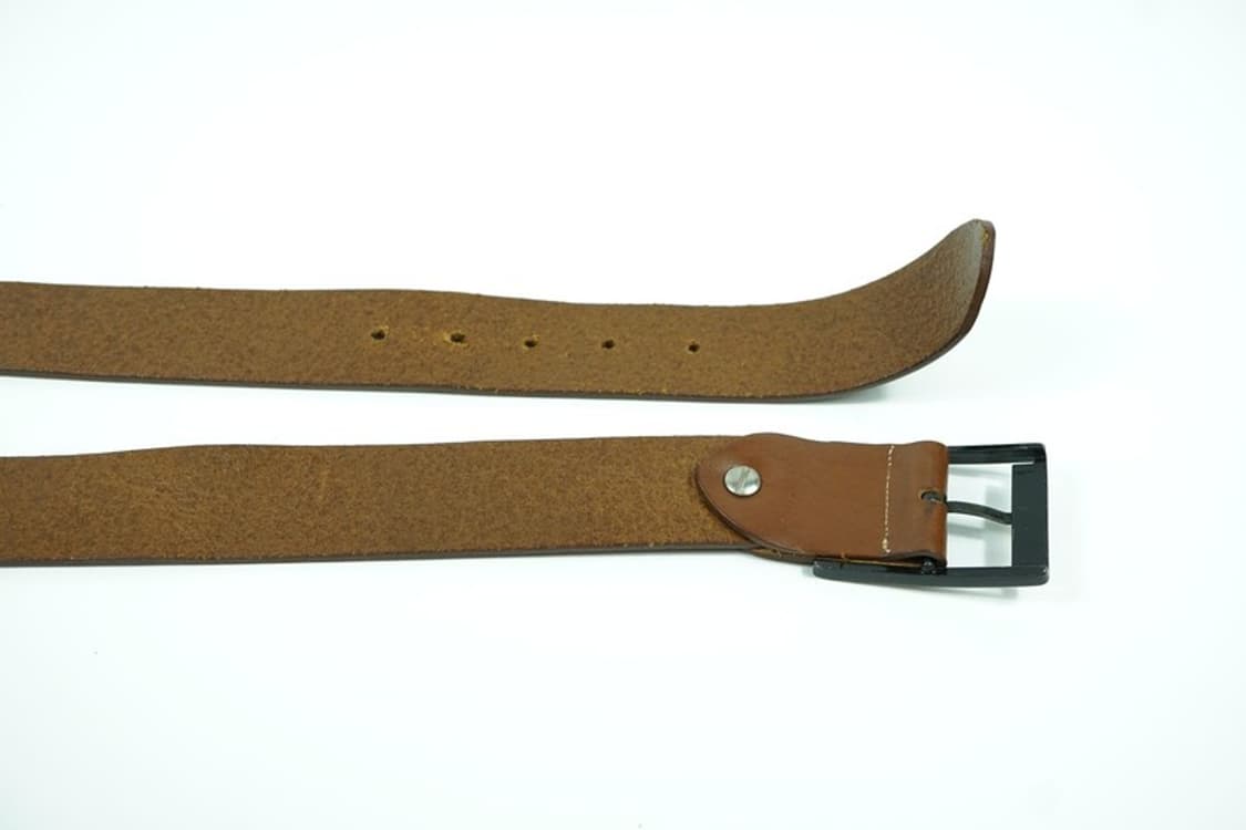 마르셀로불론 로고 각인 브라운 통가죽 벨트 상품이미지6