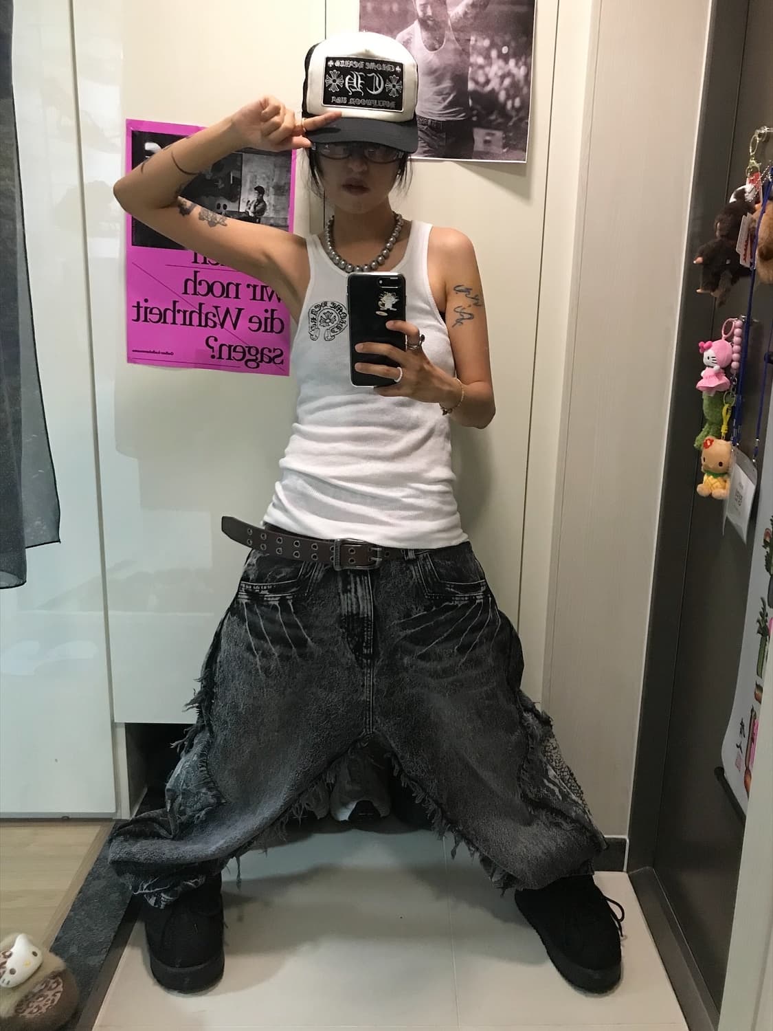 < Chrome Hearts Horseshoe Tank Top White 상품이미지5