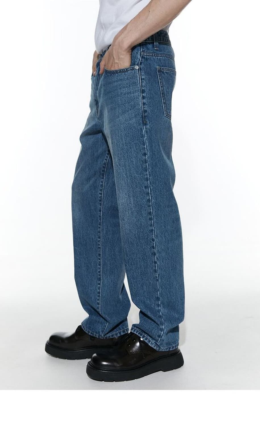 플랙진 테이퍼드 핏 32사이즈 밀란 M71 미드 블루 상품이미지5