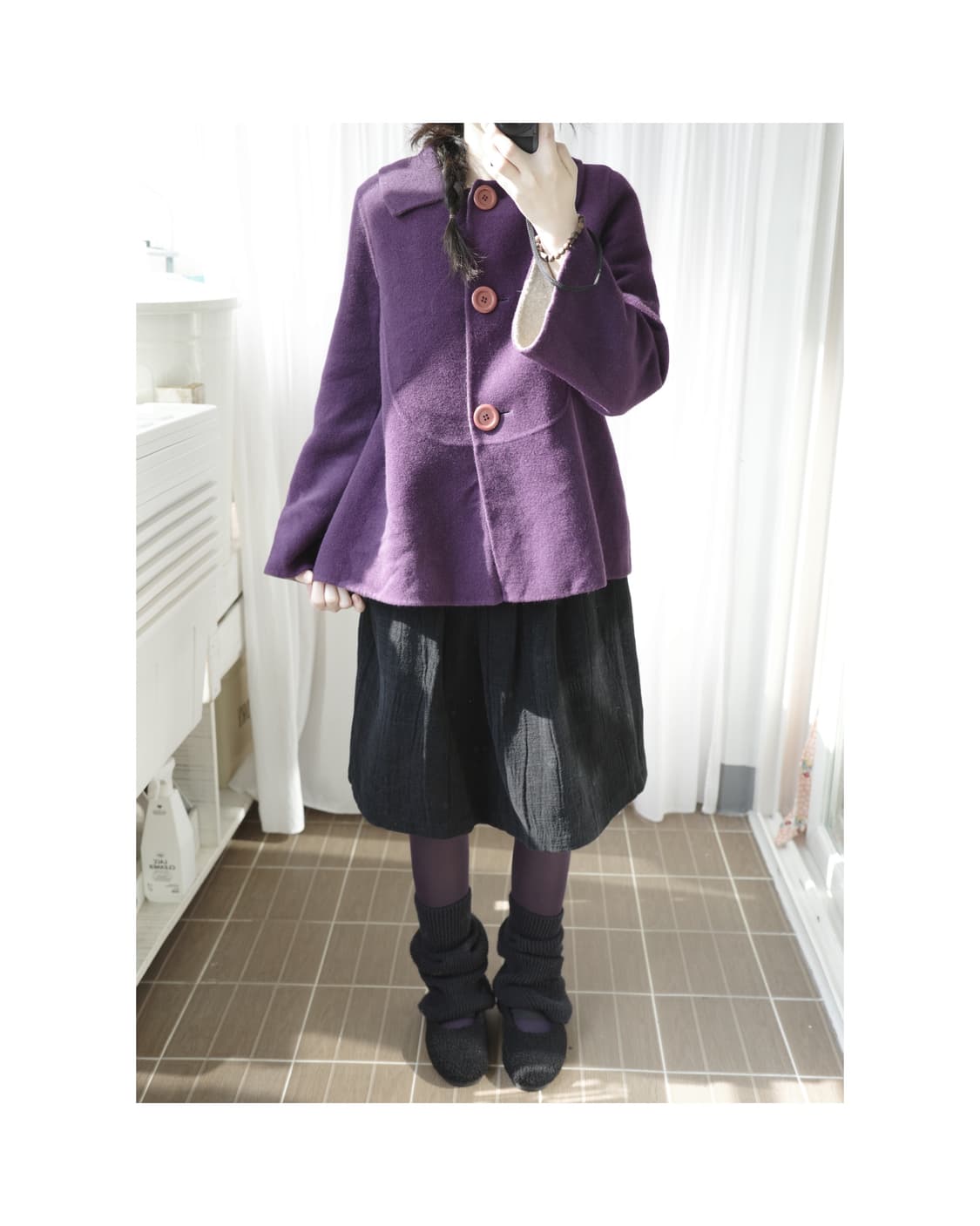 Jeffrey ana purple coat 상품이미지2