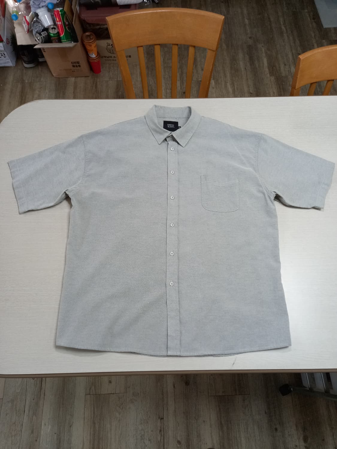2XL110 DIMITRI BLACK 반팔셔츠 그레이 2XL-228 상품이미지1