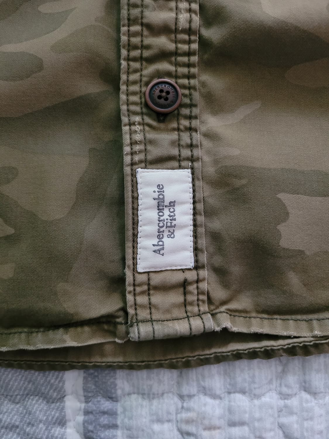 아베크롬비 Abercrombie 빈티지 카모플라쥬 밀리터리 셔츠 M 95 상품이미지5