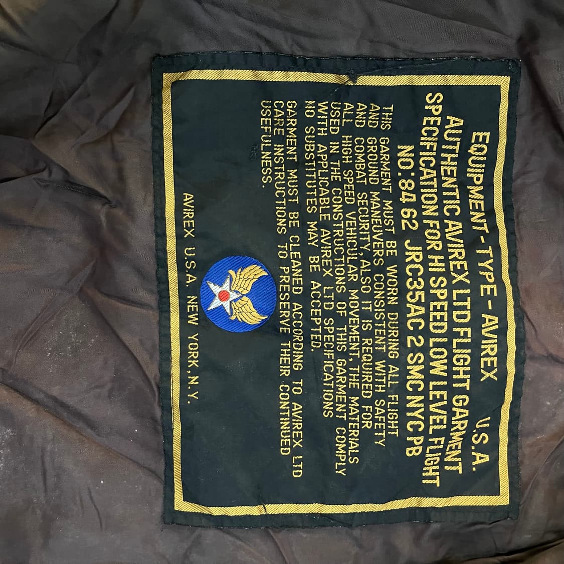 Avirex 아비렉스 A-2 레더 봄버 자켓 44 상품이미지6