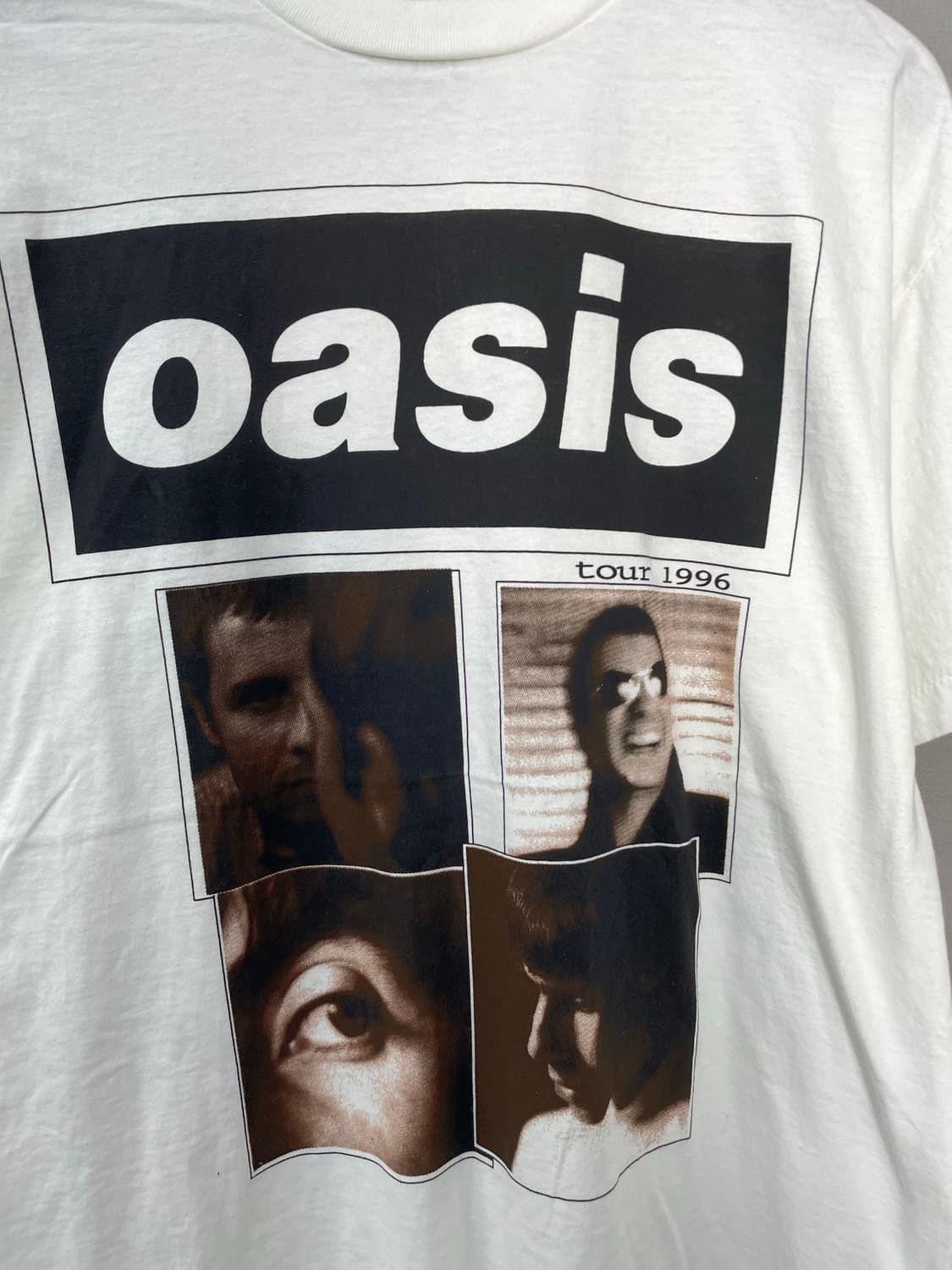 빈티지 오아시스 투어 프린팅 화이트 반팔 H2386 상품이미지3