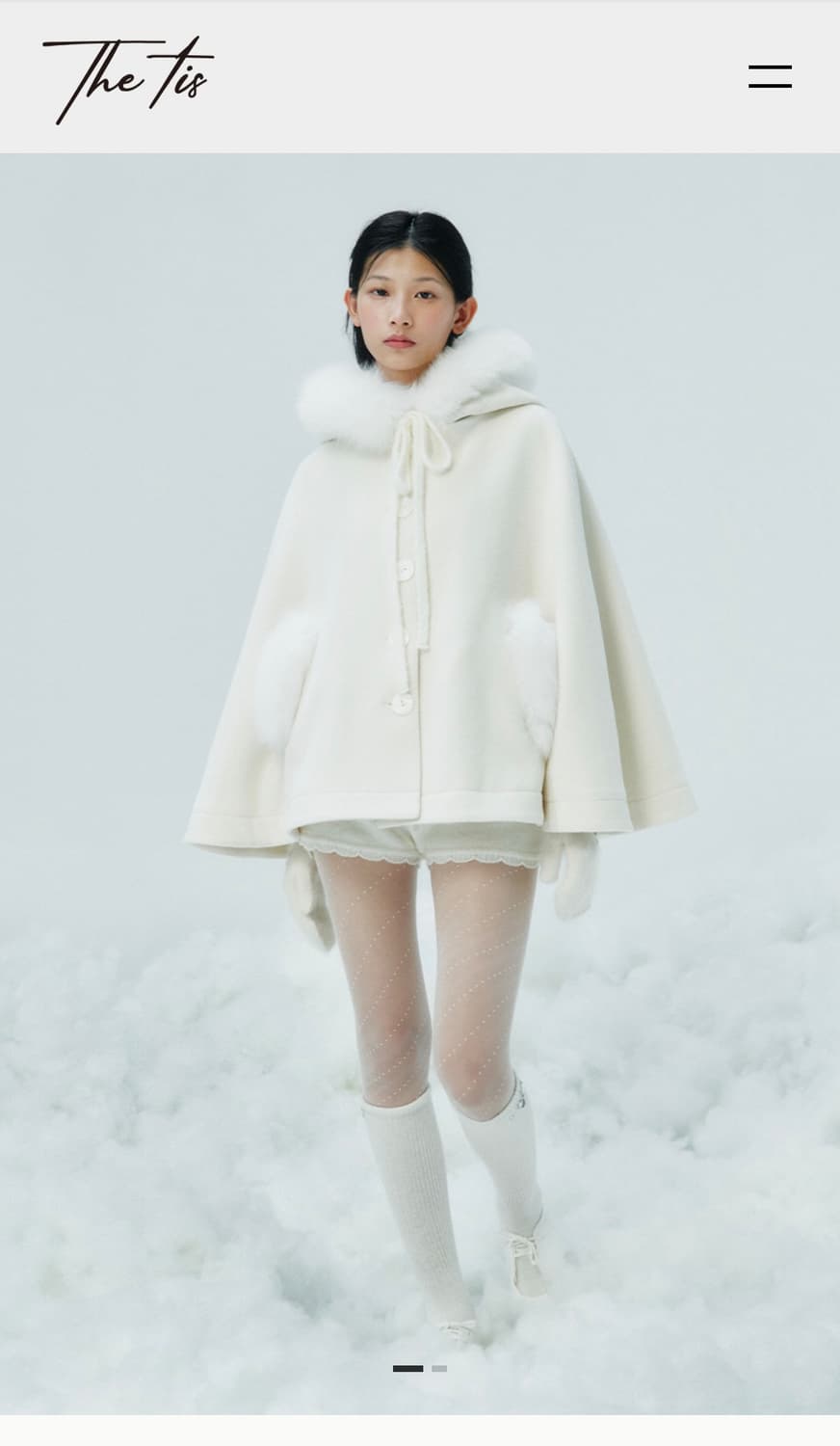 더티스 리얼 폭스퍼 스노우 케이프 코트 상품이미지1