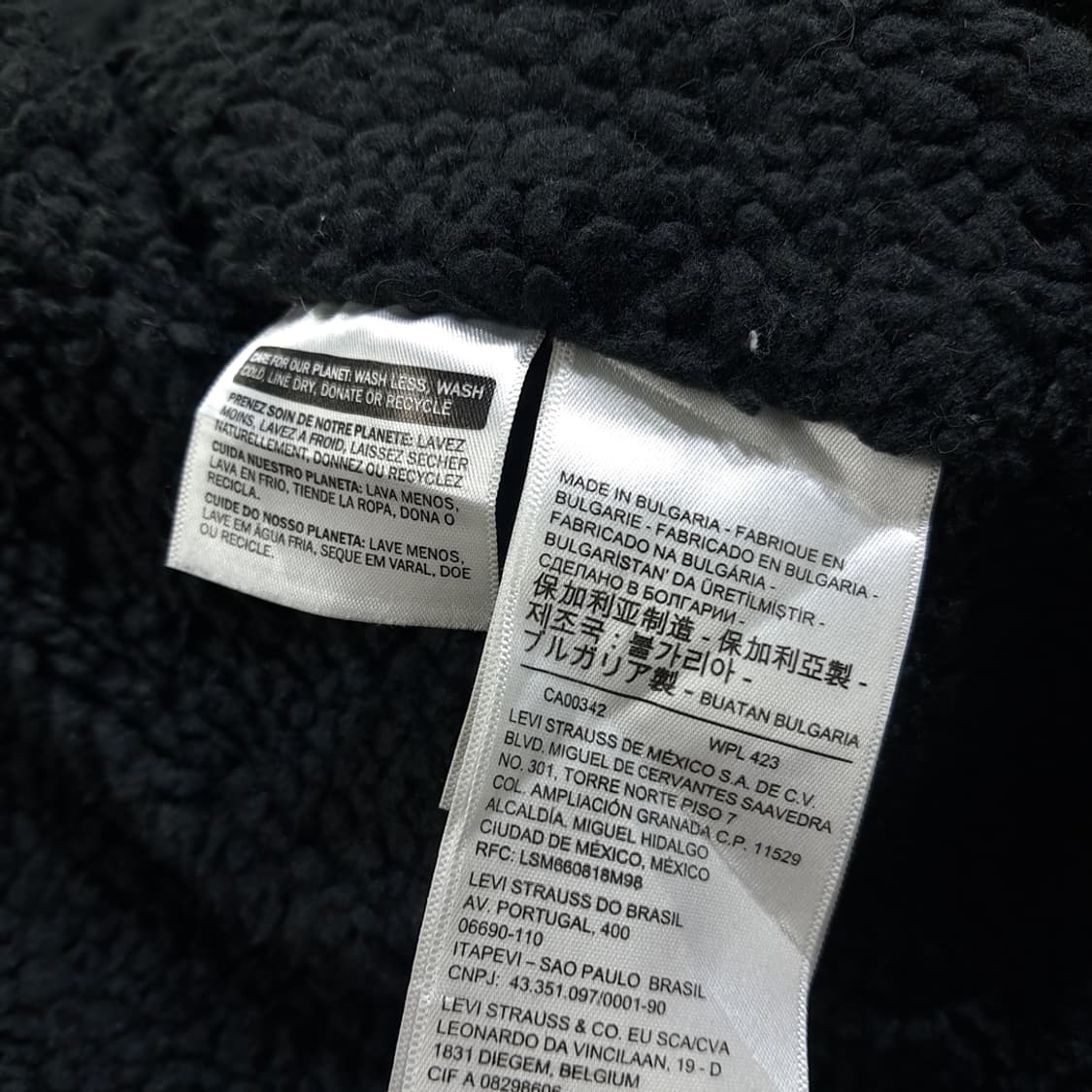 CL141 리바이스 프리미엄 빅E 셰르파 블랙 트러커 자켓 상품이미지5