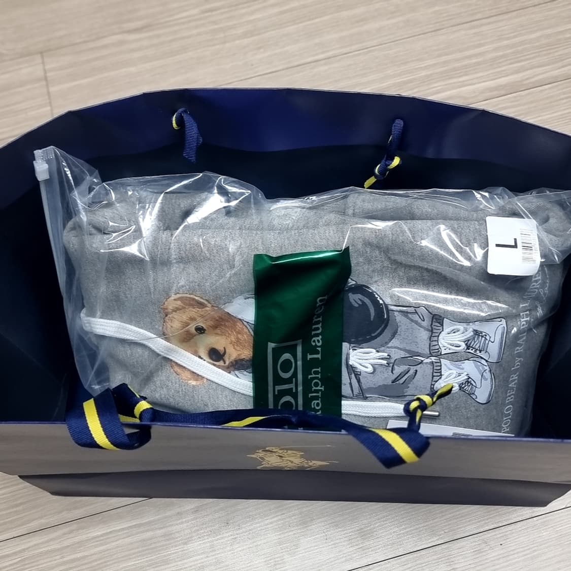 폴로 랄프로렌 복싱 베어 후드티 회색 새제품(L) 상품이미지6