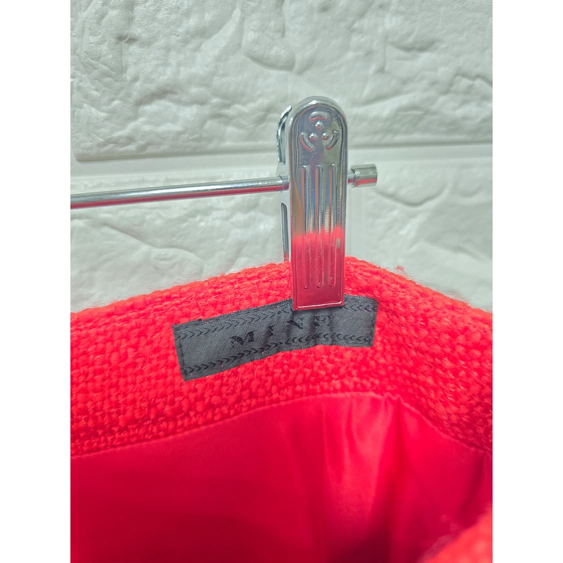 택포) 마인 MINE 레드 트위드 플레어 스커트 28인치 새상품 상품이미지2