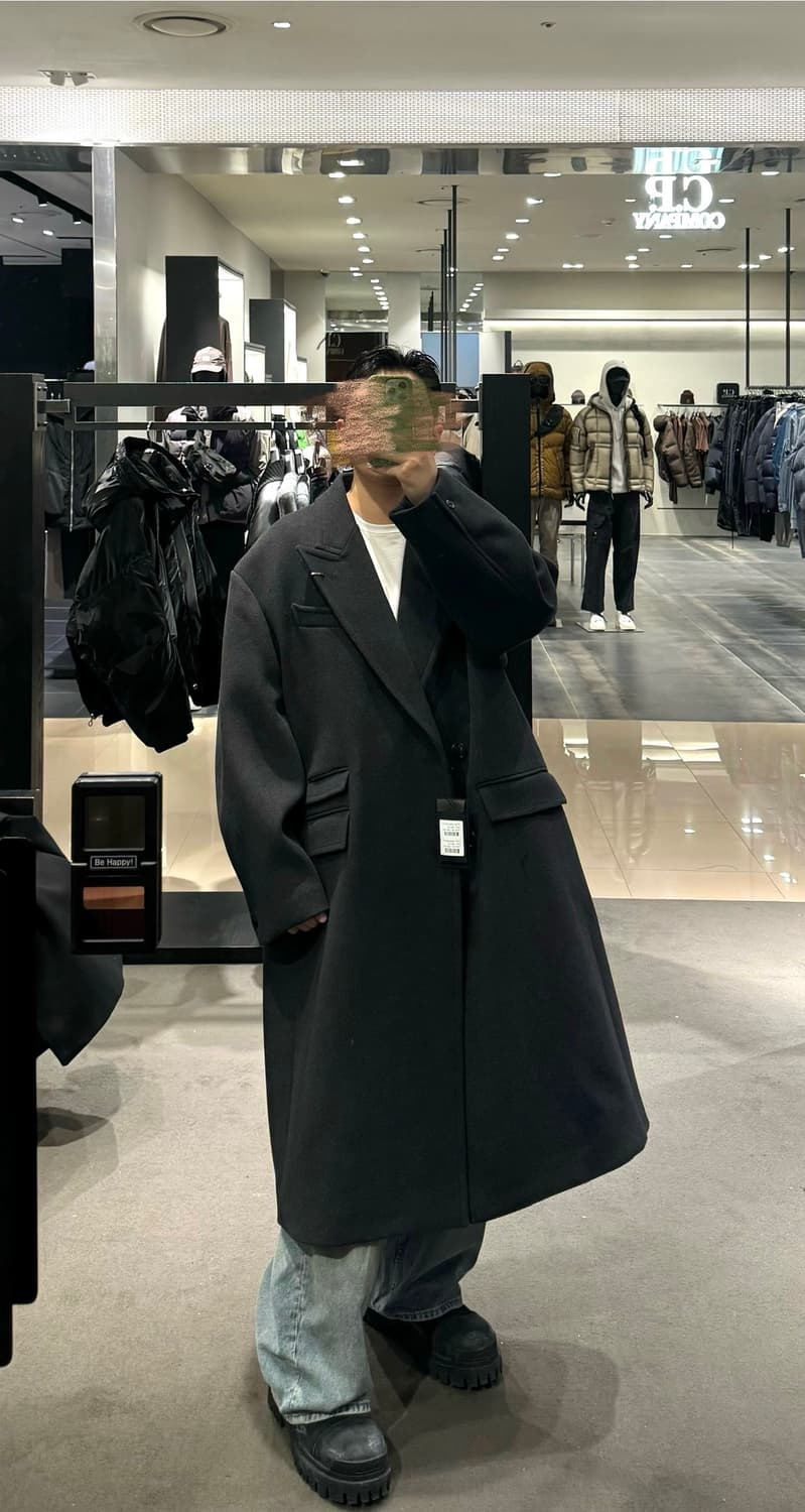 송지오옴므 24FW 옴므 니트후드 피크드 코쿤 코트 상품이미지3