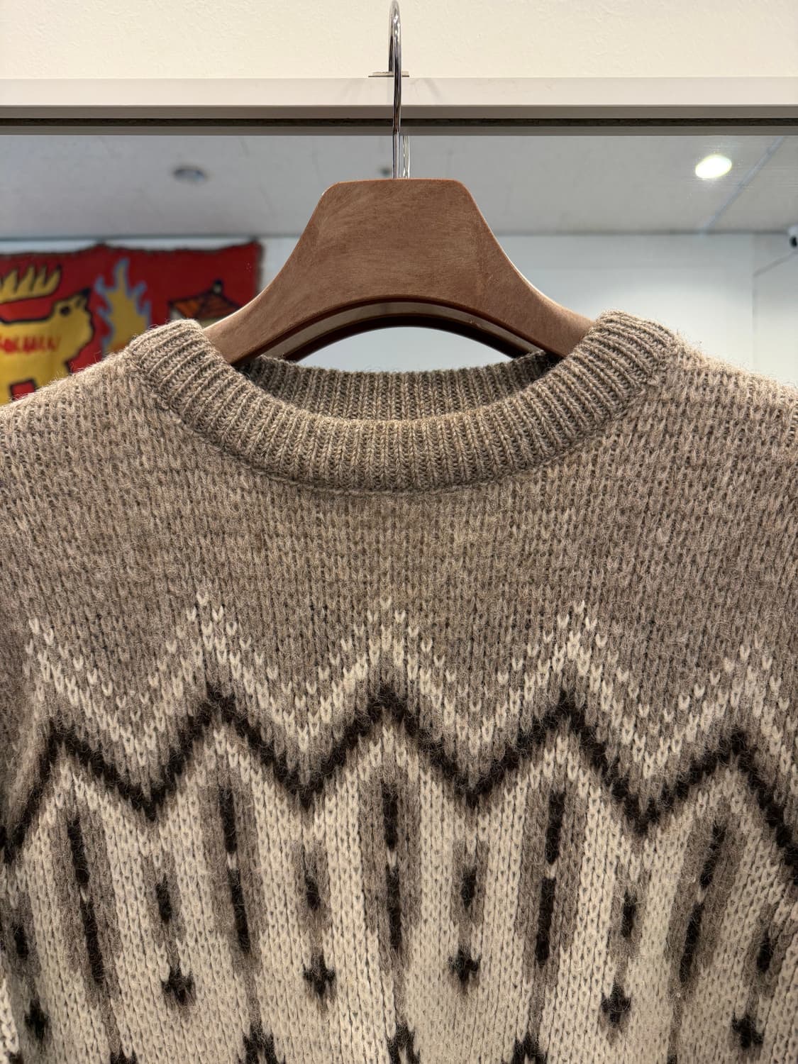 90s Brown Bison 빈티지 버진울 니트 (made Canada) 상품이미지2