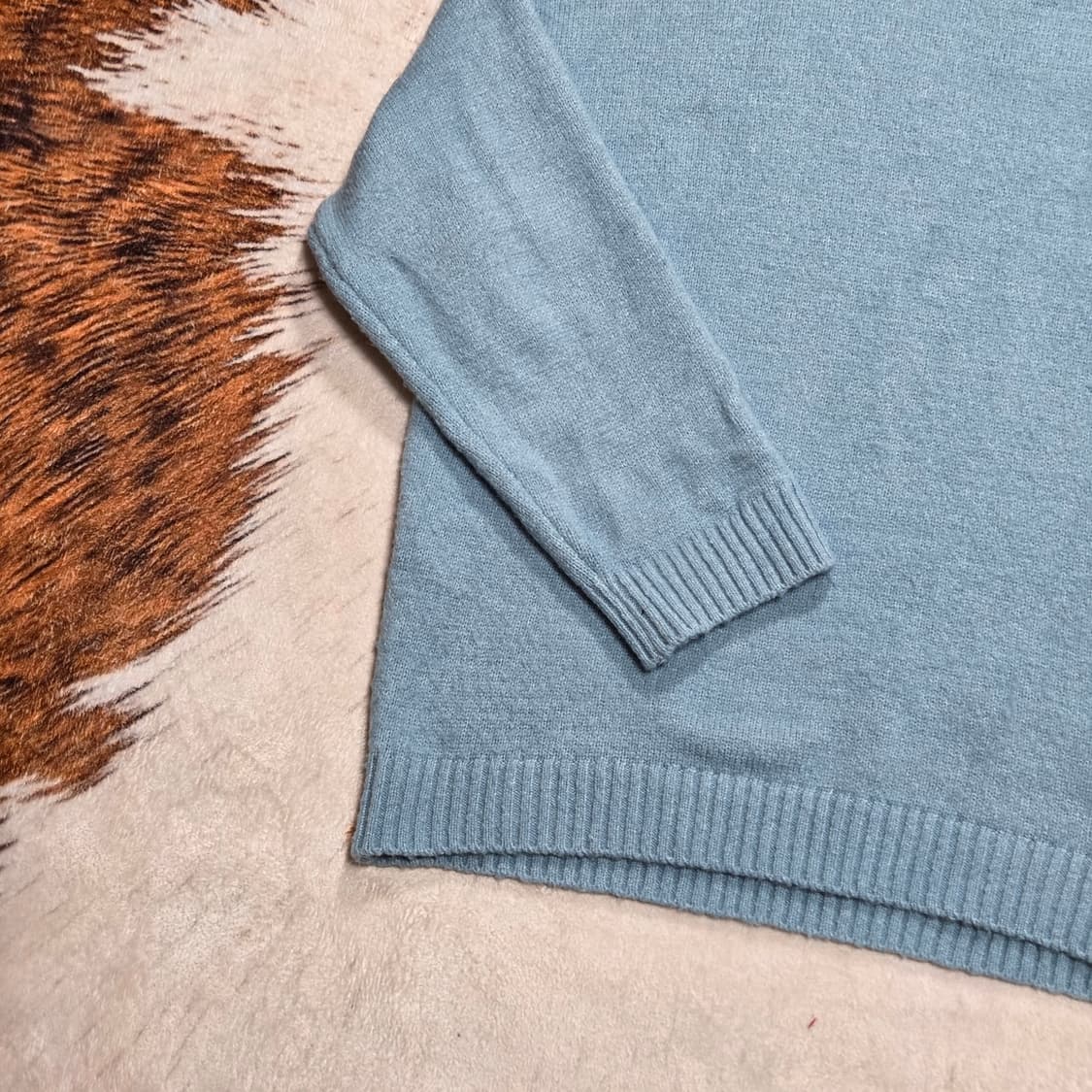 빈티지 스가이블루 라운드넥 니트 상품이미지3