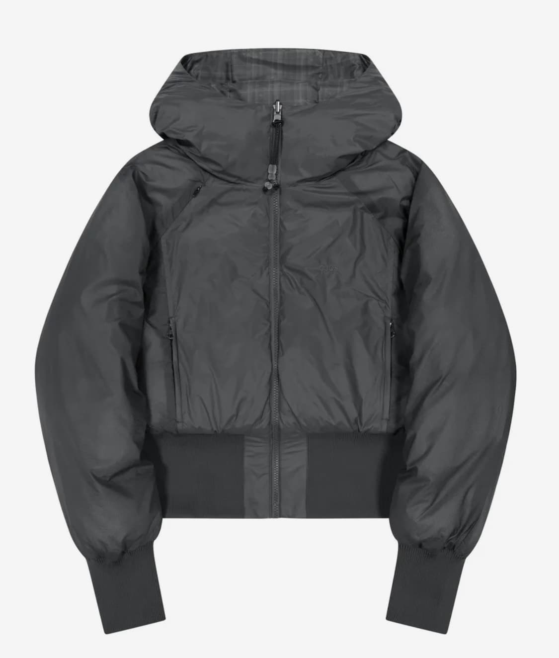 오호스 체크 리버시블 패딩 상품이미지1