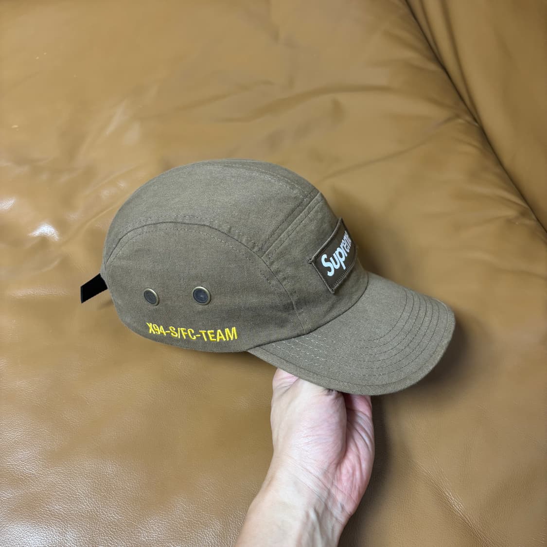 Supreme 슈프림 22ss 밀리터리 워시드 브라운 캠프캡 모자 상품이미지3