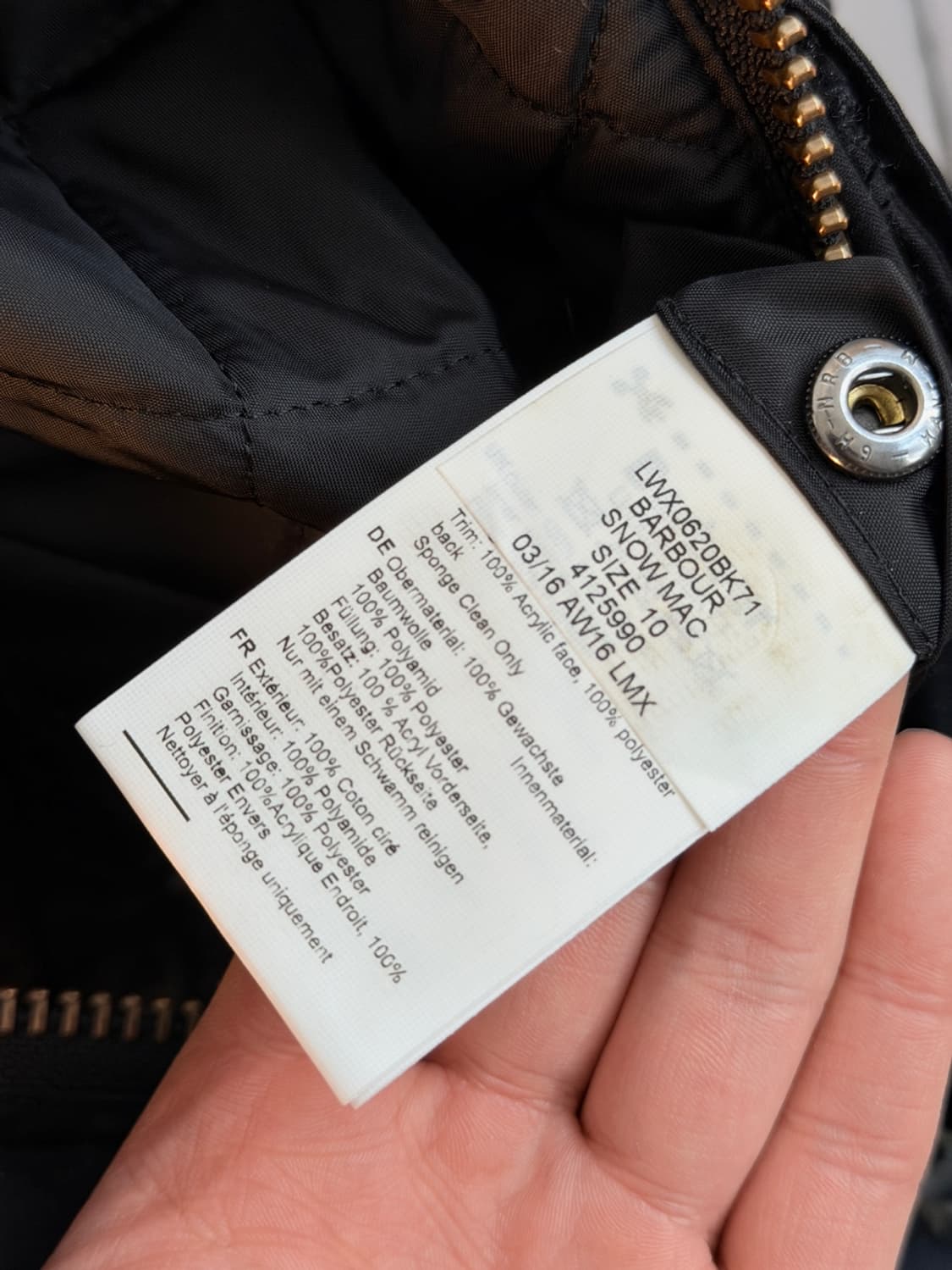 바버 스노우맨 왁스 맥 코트  상품이미지9