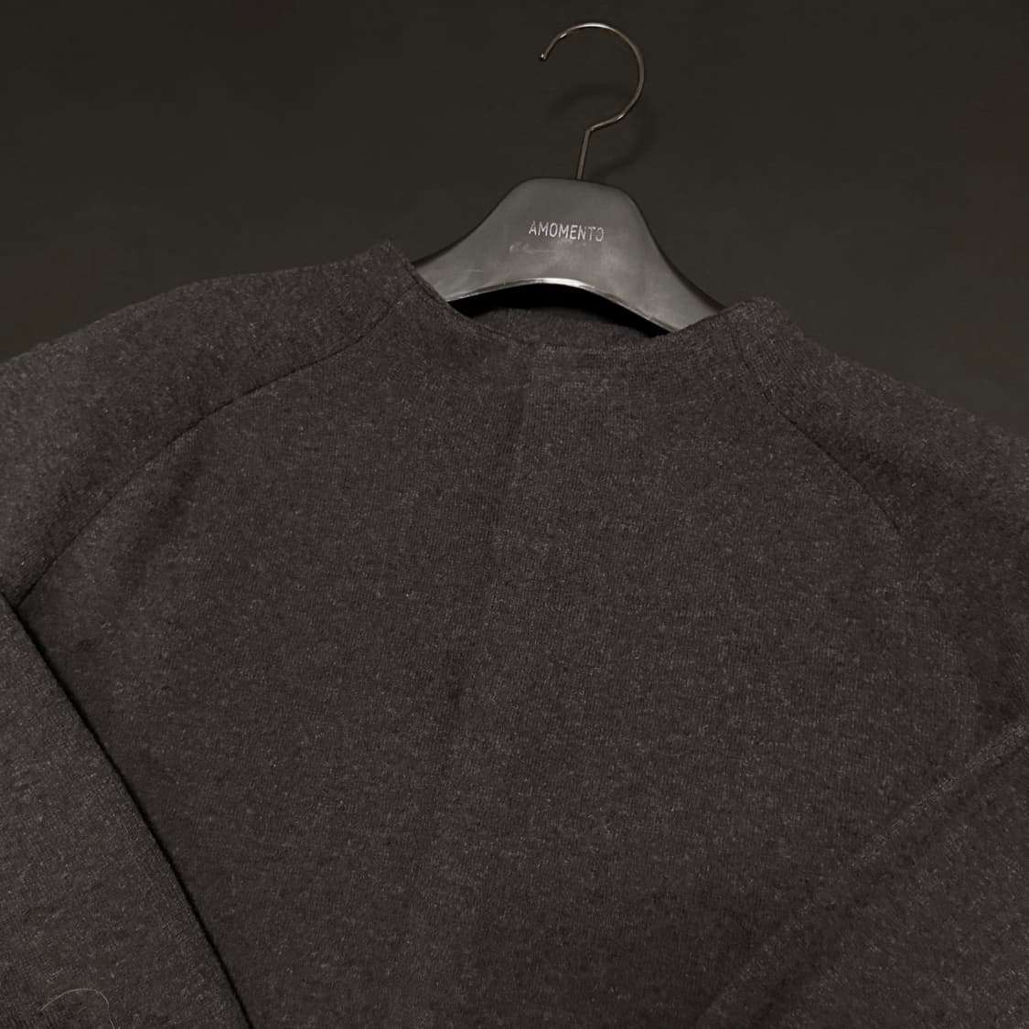 아모멘토 라운디드 슬리브가디건 차콜 M 상품이미지3