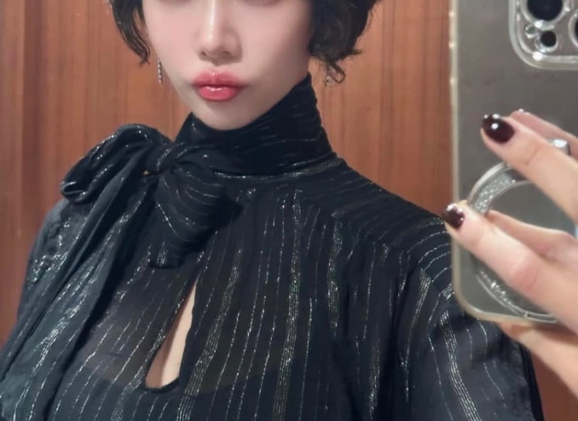 감각제이 수입 컷아웃 울 니트 목폴라 블랙 상품이미지6