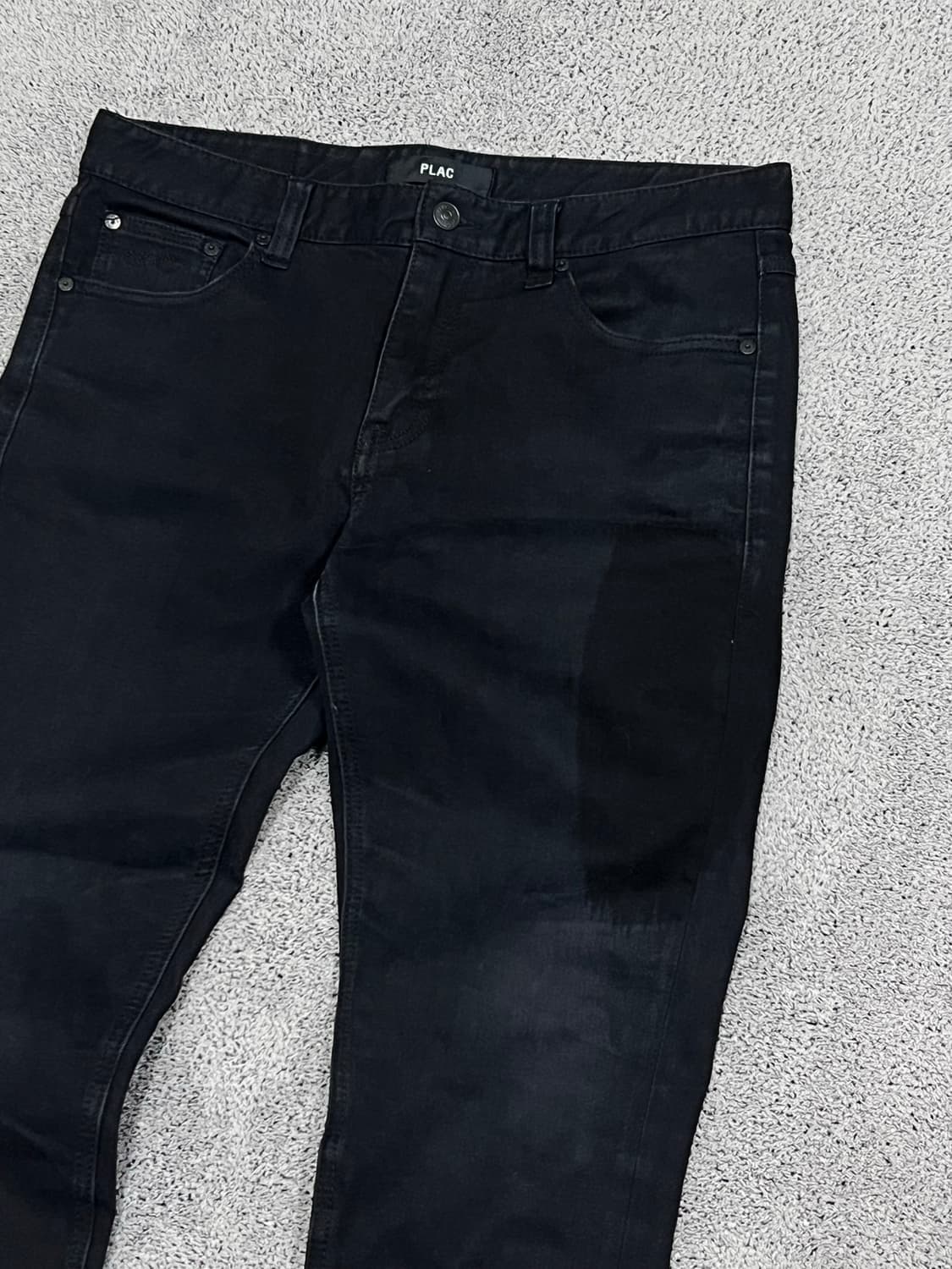 (33) 플랙 슬림 크롭 핏 블랙 진 상품이미지2