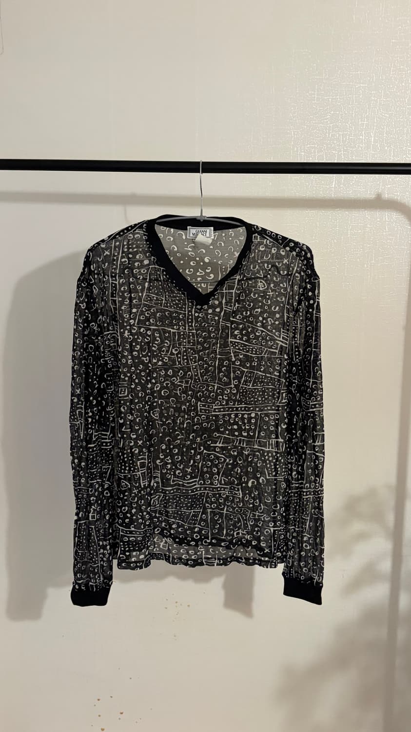 Versace Vintage Sheer Pattern Longsleeve 상품이미지1