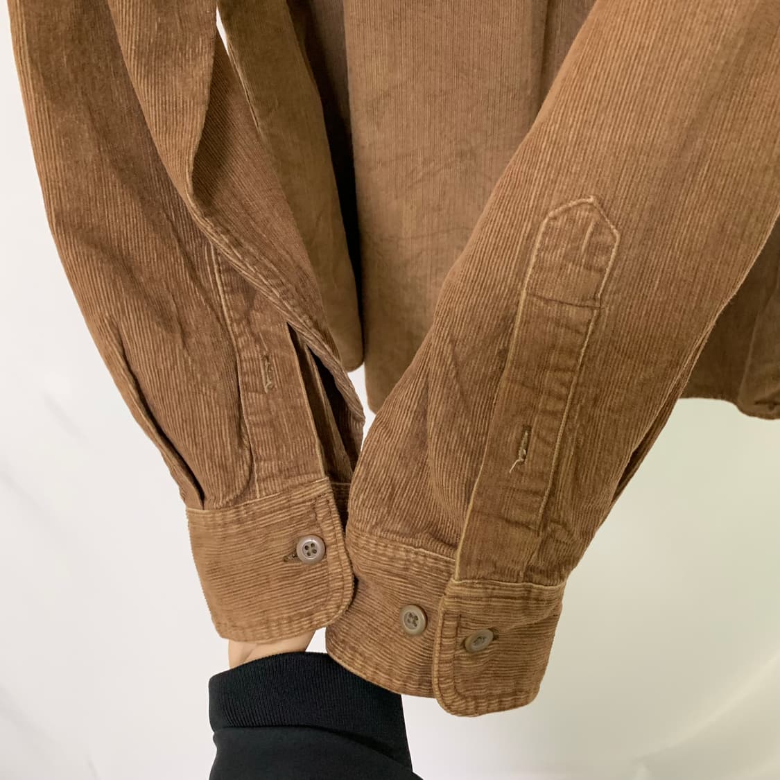 에디바우어 코듀로이 베이직 긴팔 셔츠 브라운 남성 M 골덴 남방 상품이미지8