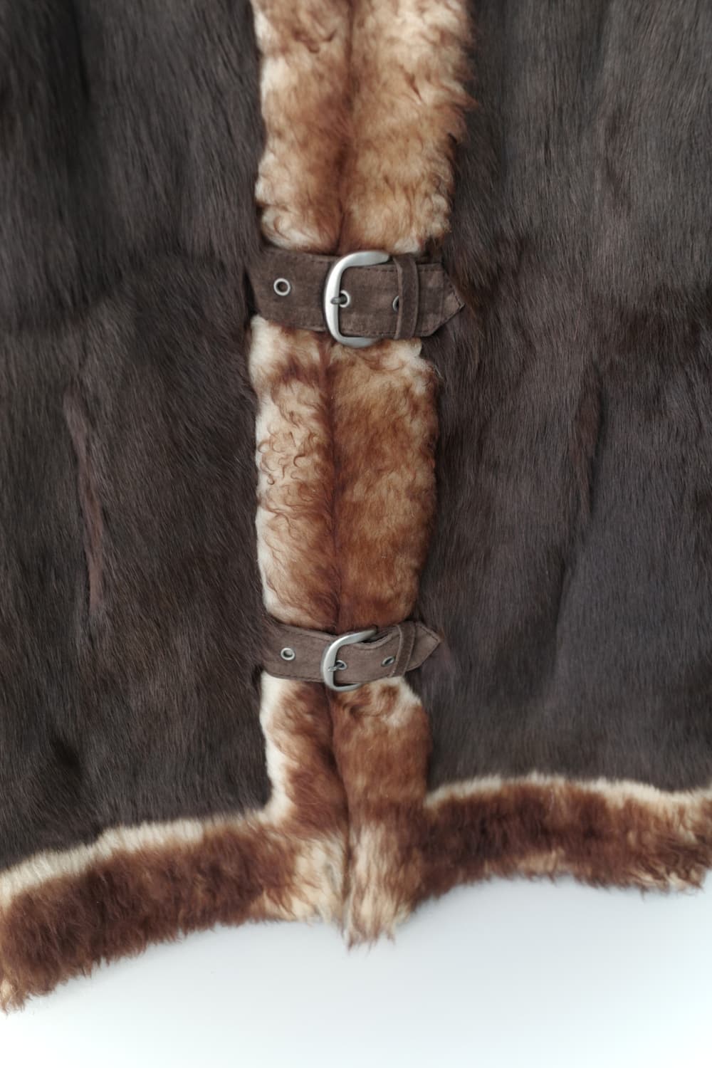 fox fur buckle coat 상품이미지3