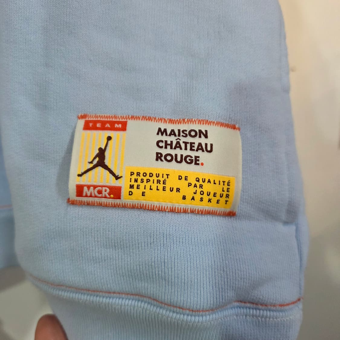 나이키 조던 x 메종 샤또 루즈 플리스 후드티 셀레스틴 블루 XL 상품이미지5