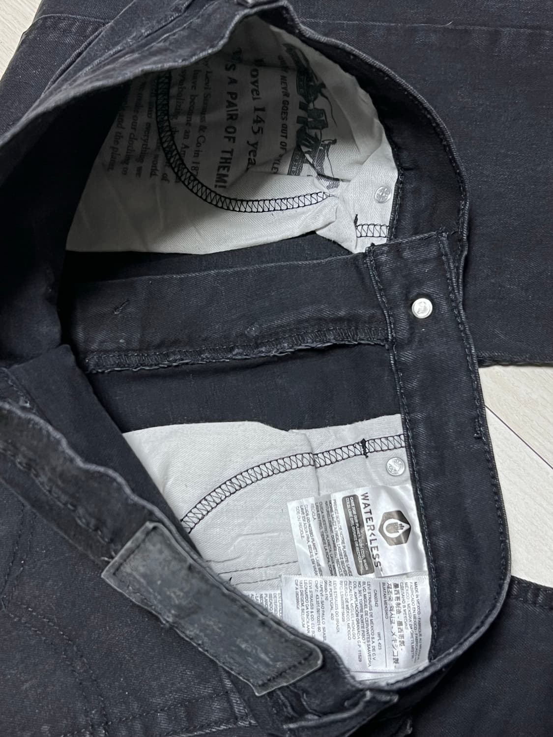 리바이스505 블랙진(스판) 32x32사이즈 상품이미지4