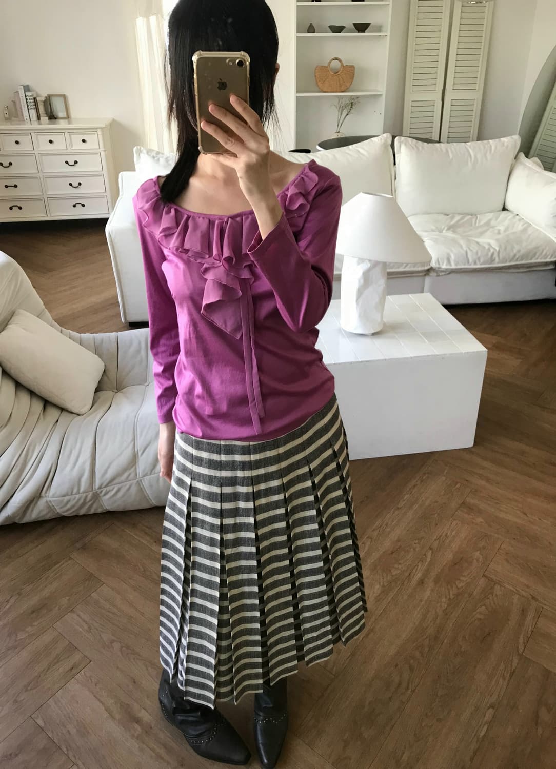 vintage stripe skirt 상품이미지7