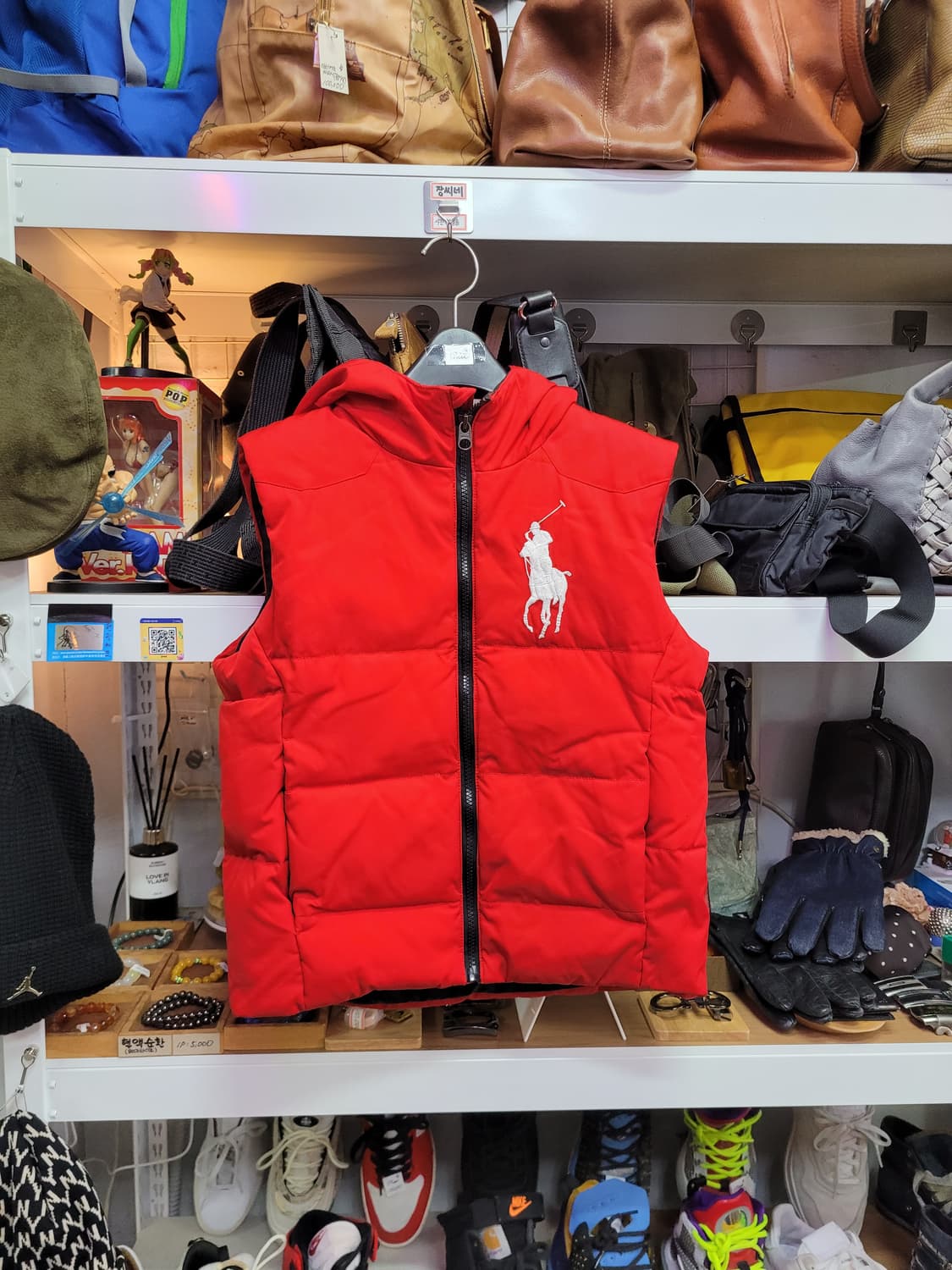 Polo 폴로 랄프로렌 레드 패딩 조끼 상품이미지1