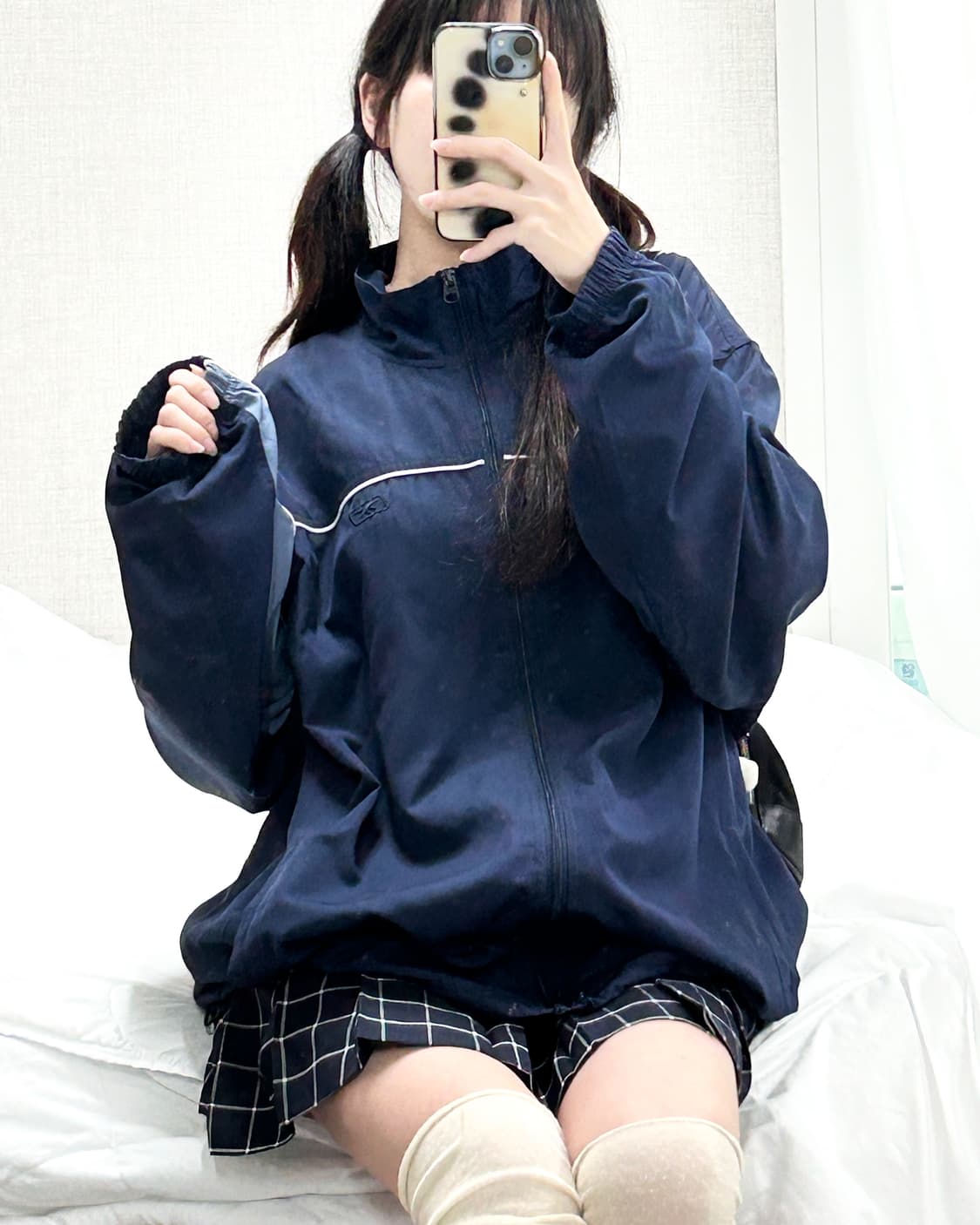 리복 자수로고 배색 바람막이 상품이미지2