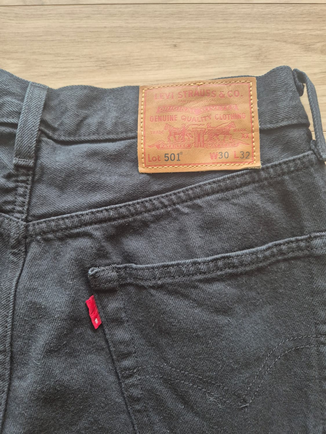 리바이스501 오리지널핏 블랙 데님 00501-0165 상품이미지3