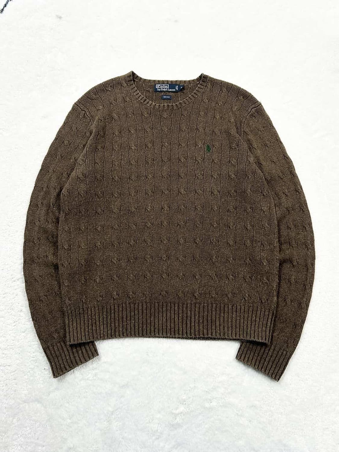 폴로 실크 브라운 케이블 니트 상품이미지6