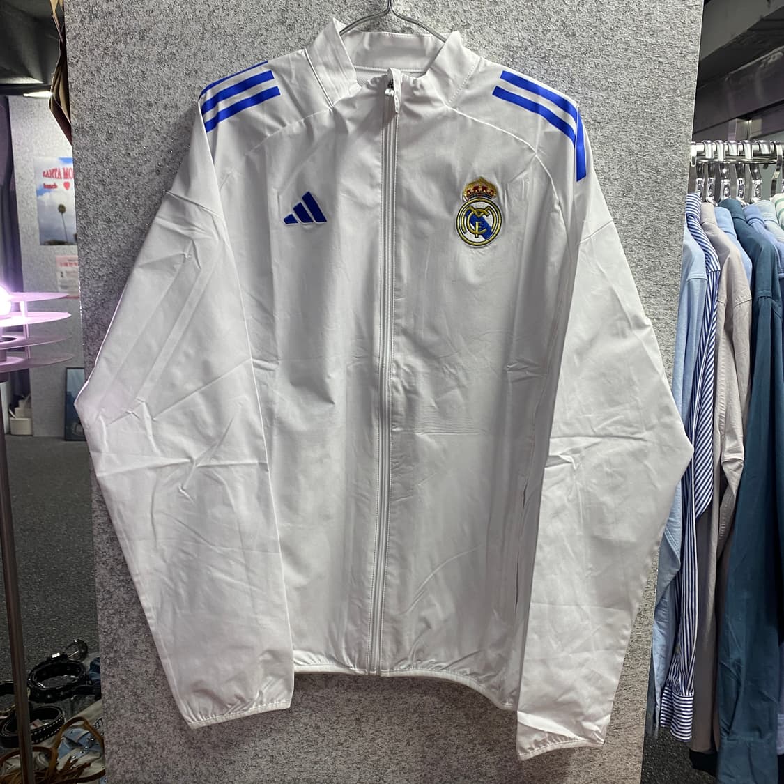 아디다스 레알 마드리드 화이트 트랙탑 바람막이 자켓 B3756 상품이미지2