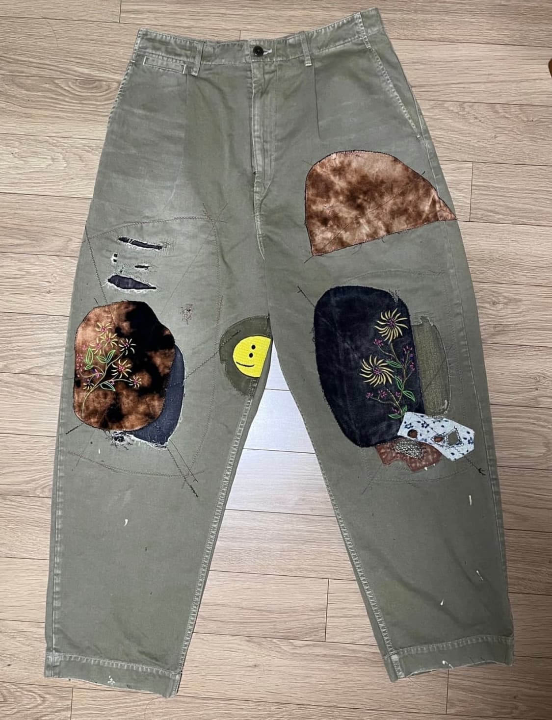 [캐피탈]_KAPITAL 카츠라기 팬츠 카키 4 상품이미지1