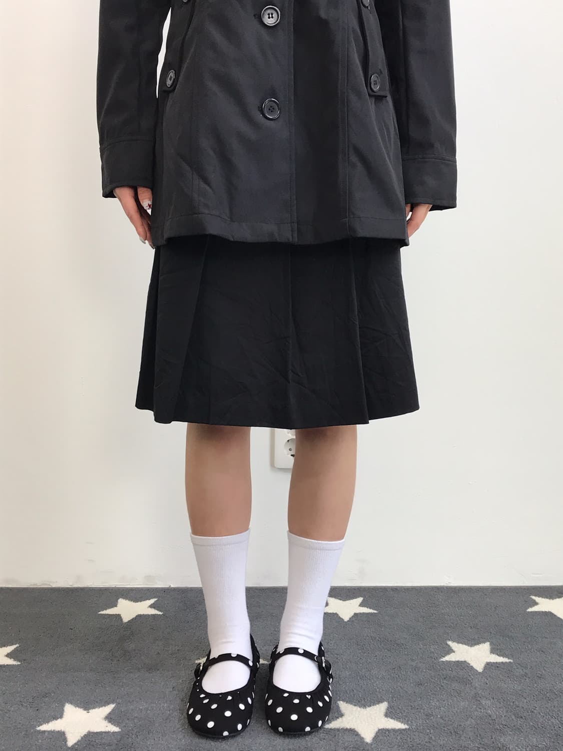 Jpn Black Cotton Midi Skirts 상품이미지1