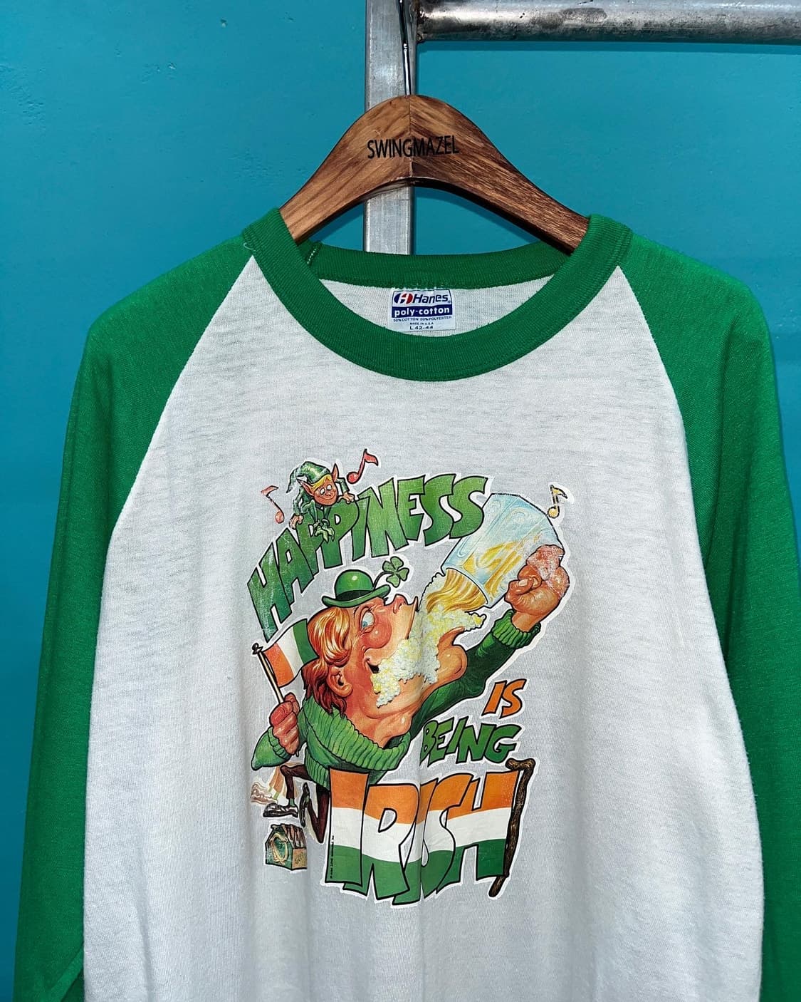 90s USA 싱글스티치 레글런 티셔츠 상품이미지4